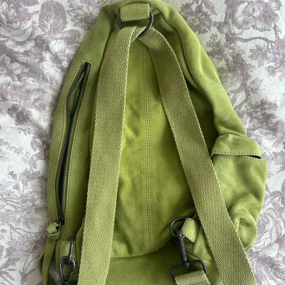 Free People Oxford Suede Sling Bag in Lime Green - Picture 7 of 9